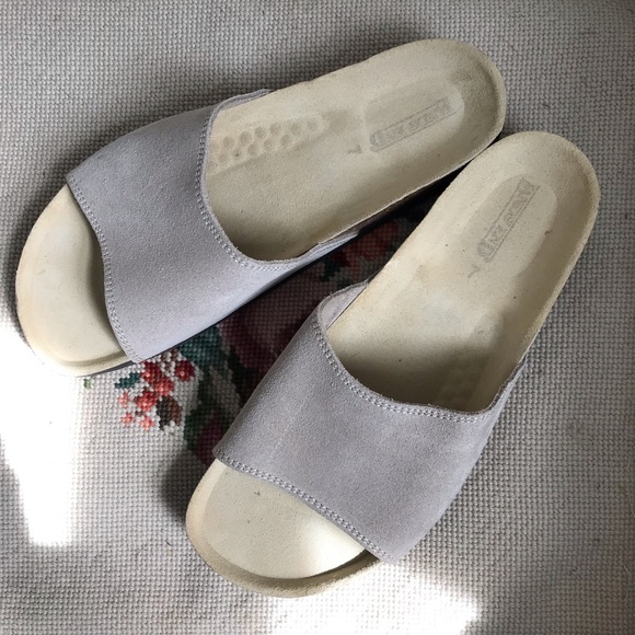 🌟HP🌟 Lands End Leather Slip-on Sandals Size 7 - Picture 2 of 6
